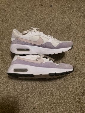 Nike Air Max-inspired Lavender and Cream Suede Sneakers